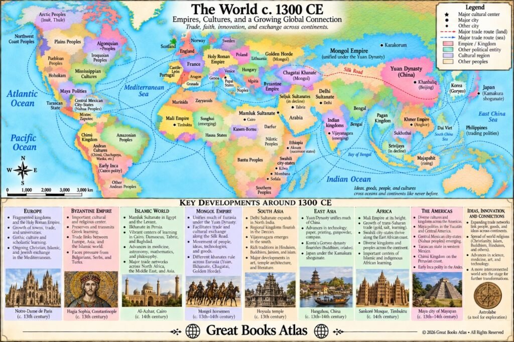 World around 1300 CE