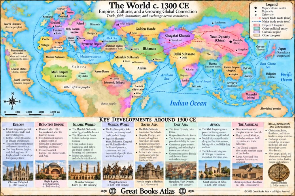 1300 CE World around 1300 CE