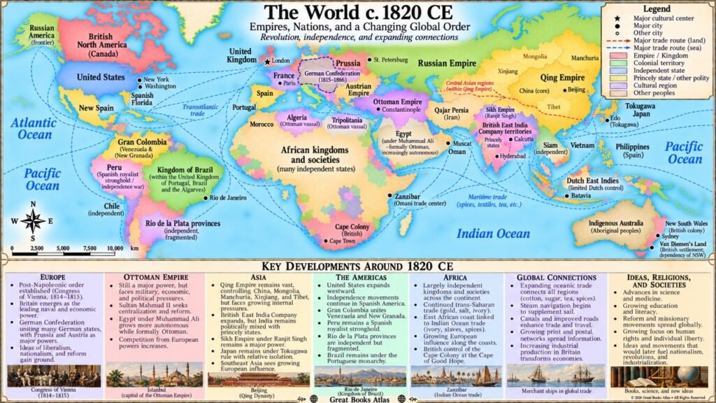World around 1820 CE