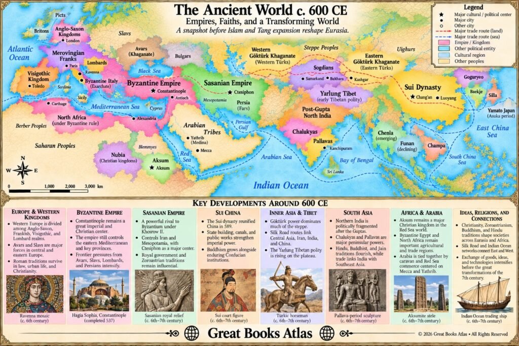 World around 600 CE