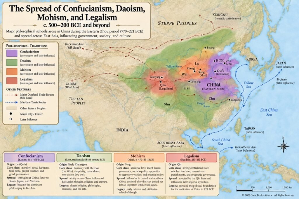 China during the Eastern Zhou period, 770–221 BCE.